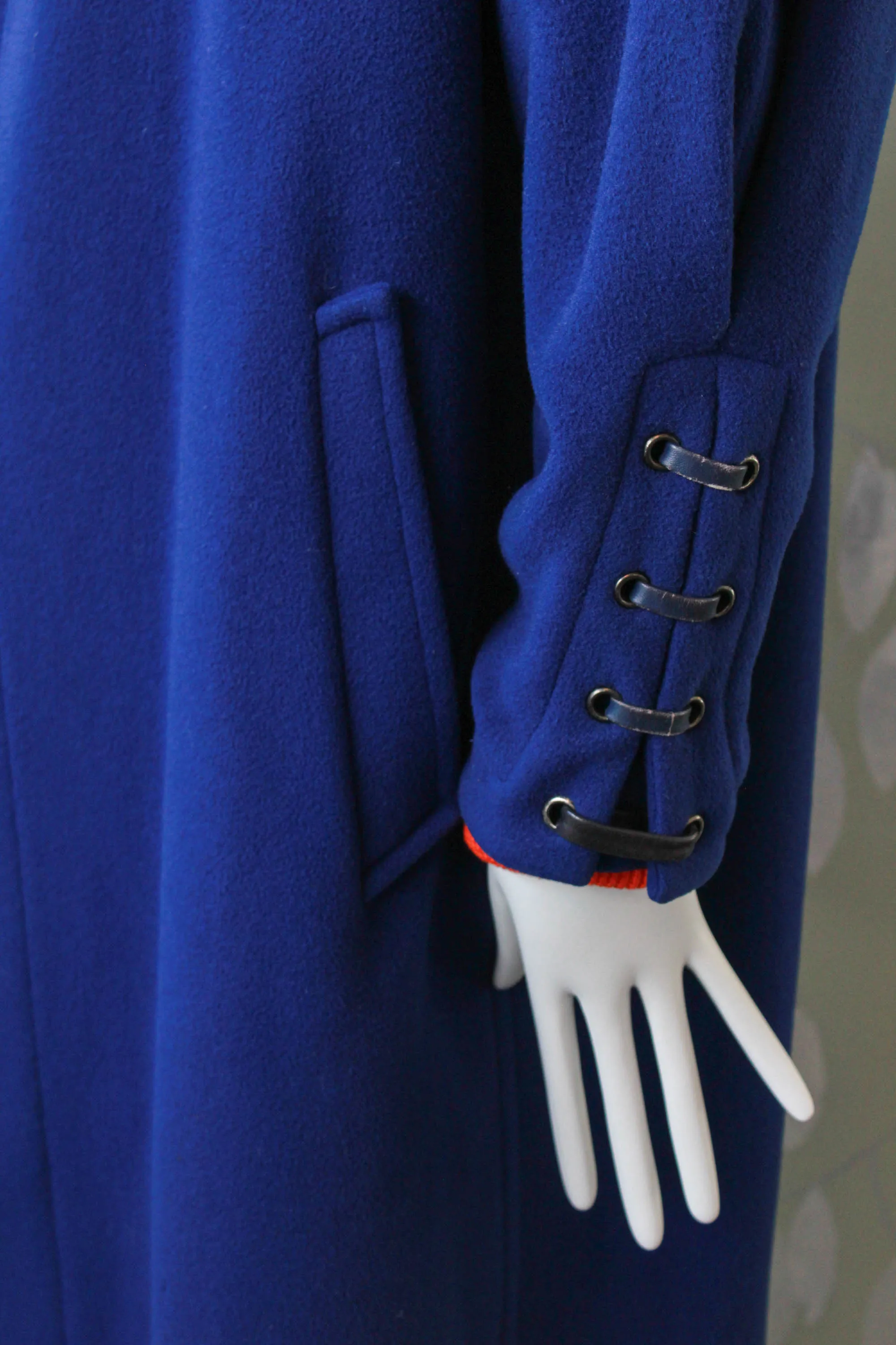 1980s Claude Montana Royal Blue Coat, Large