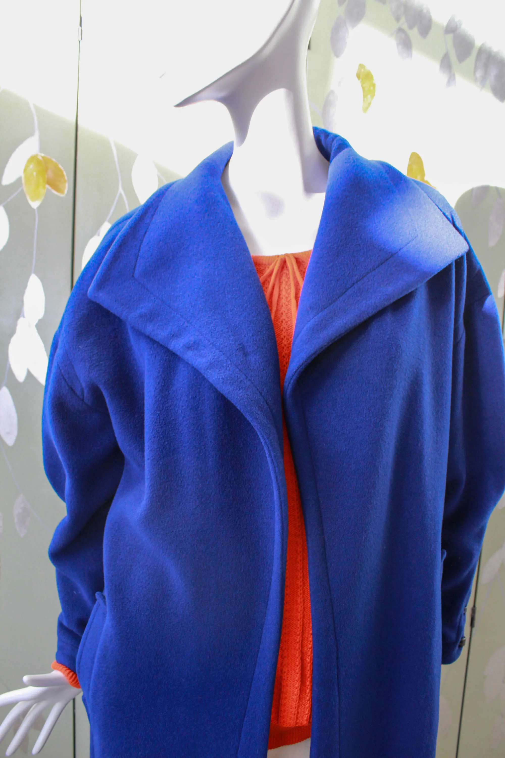 1980s Claude Montana Royal Blue Coat, Large