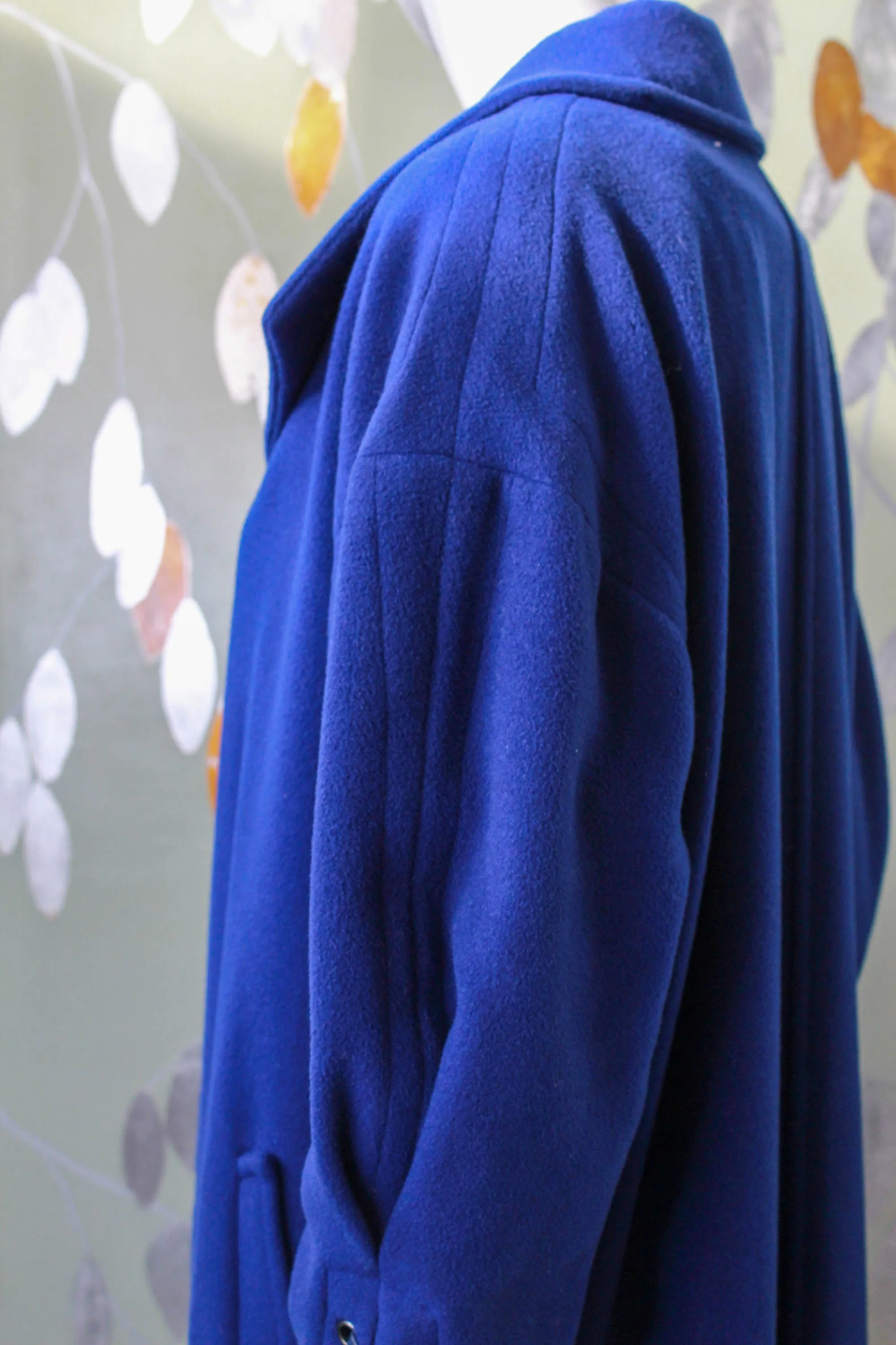 1980s Claude Montana Royal Blue Coat, Large