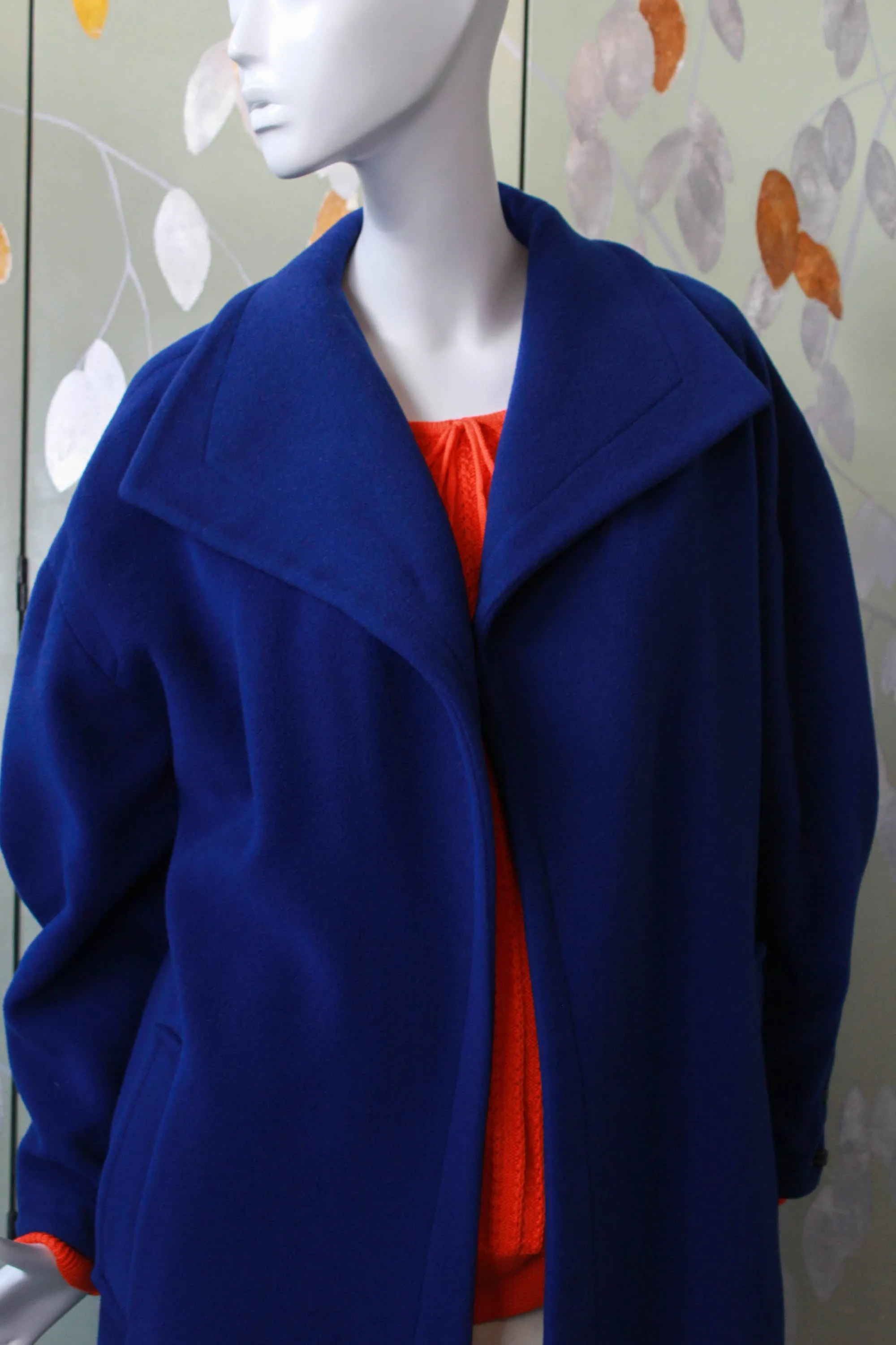 1980s Claude Montana Royal Blue Coat, Large