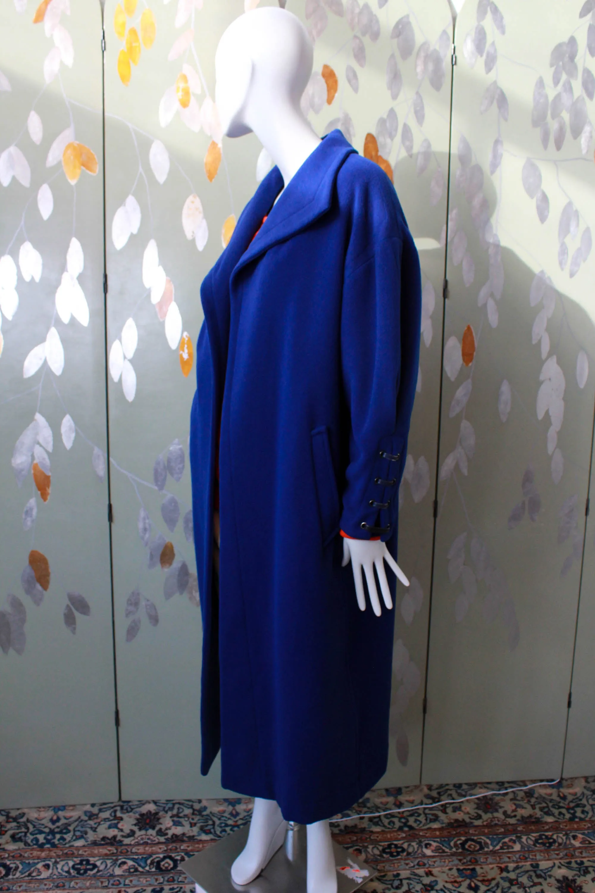 1980s Claude Montana Royal Blue Coat, Large