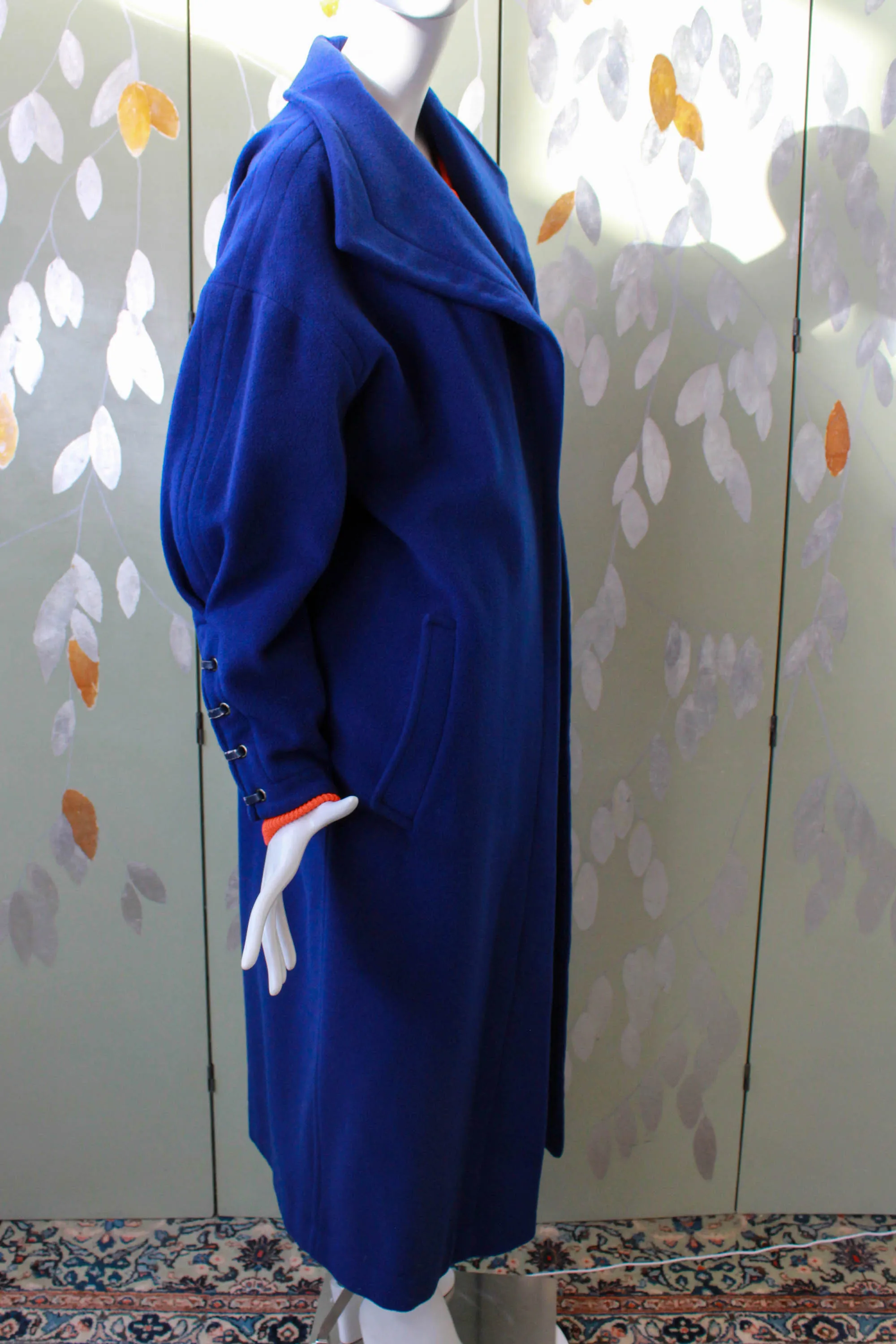 1980s Claude Montana Royal Blue Coat, Large