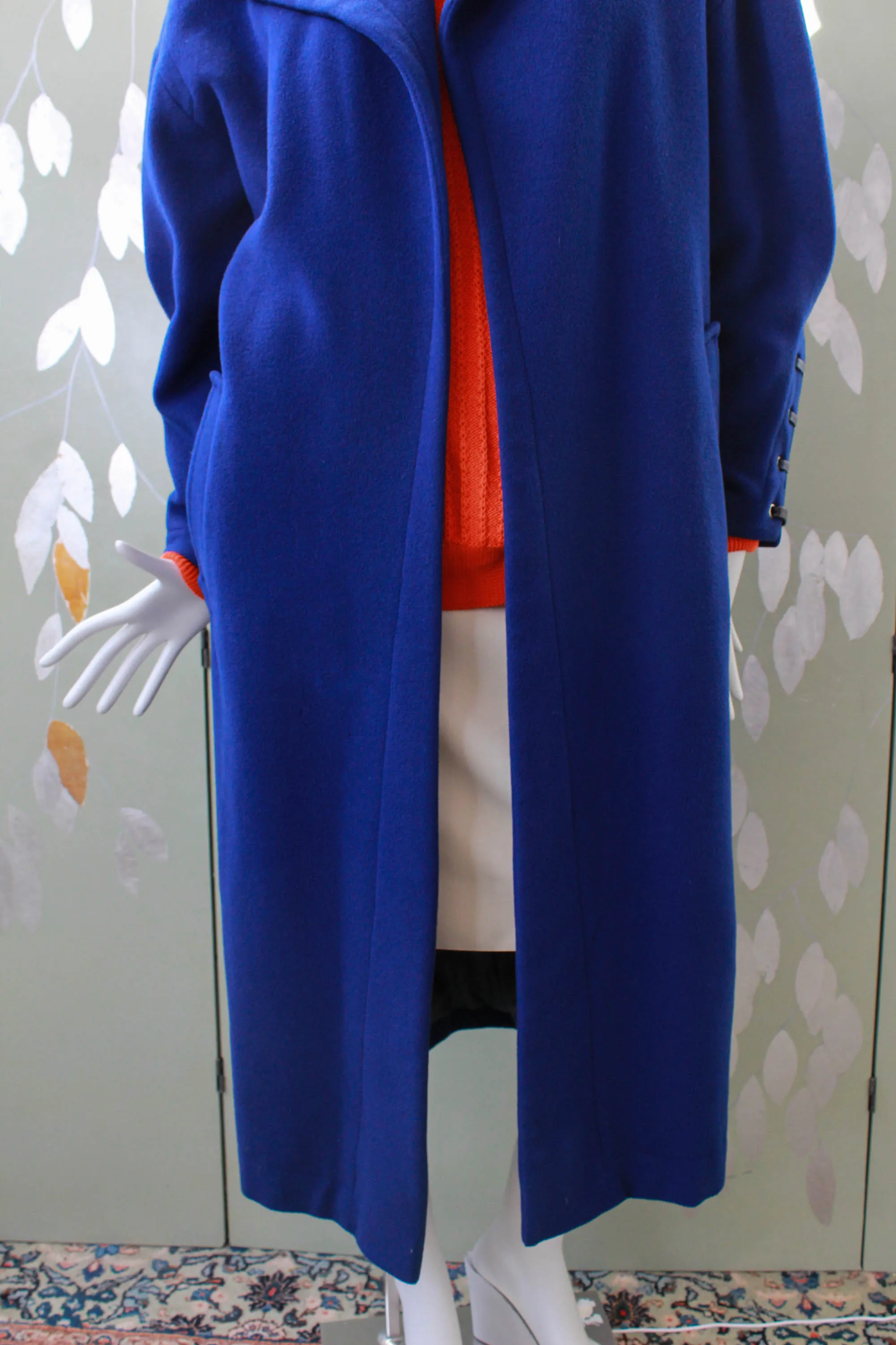 1980s Claude Montana Royal Blue Coat, Large