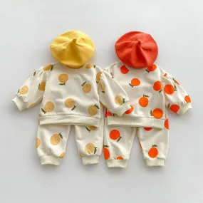 2 Pieces Set Baby Kid Girls Fruit Print Tops And Pants Wholesale 23101952