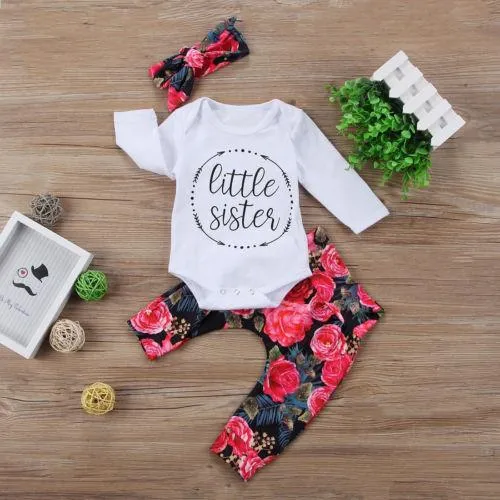 3 piece 'Little Sister' Roses Outfit