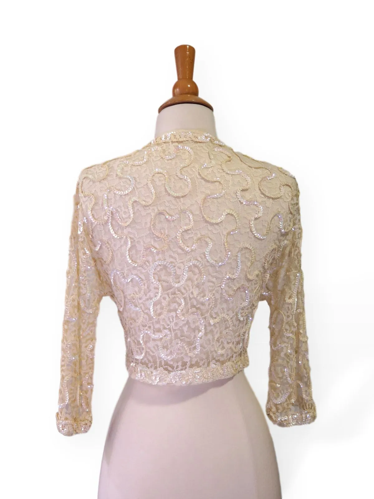 50s Sequined Bolero Jacket - sm