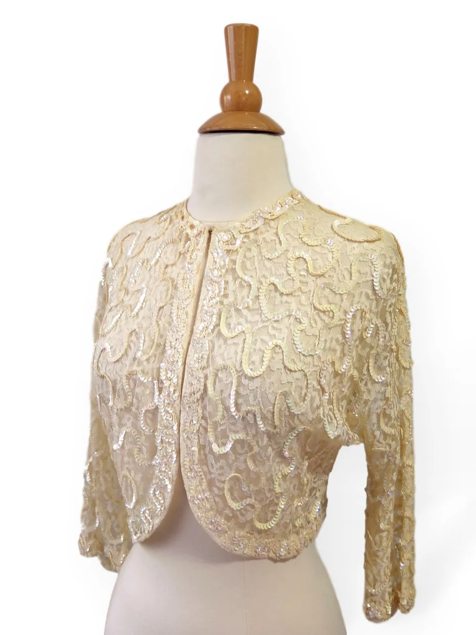 50s Sequined Bolero Jacket - sm