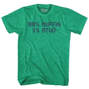 99% Muffin 1% Stud Adult Tri-Blend T-shirt