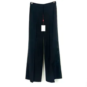 Alexander McQueen Brand New Black Wide Leg Tuxedo Pants XXS