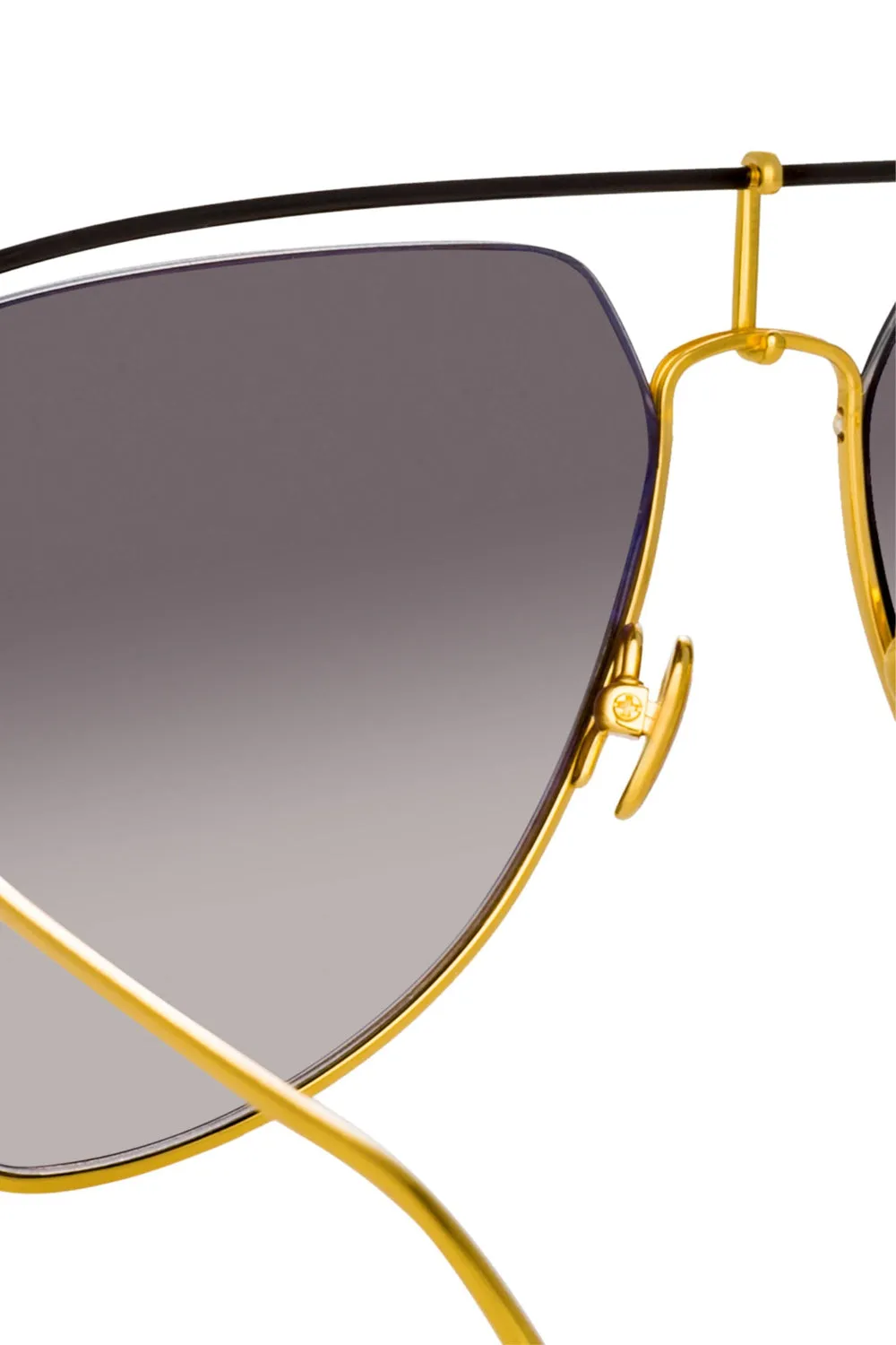 Alma Aviator Sunglasses in Yellow Gold