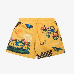 BLOOM MESH SHORTS YELLOW