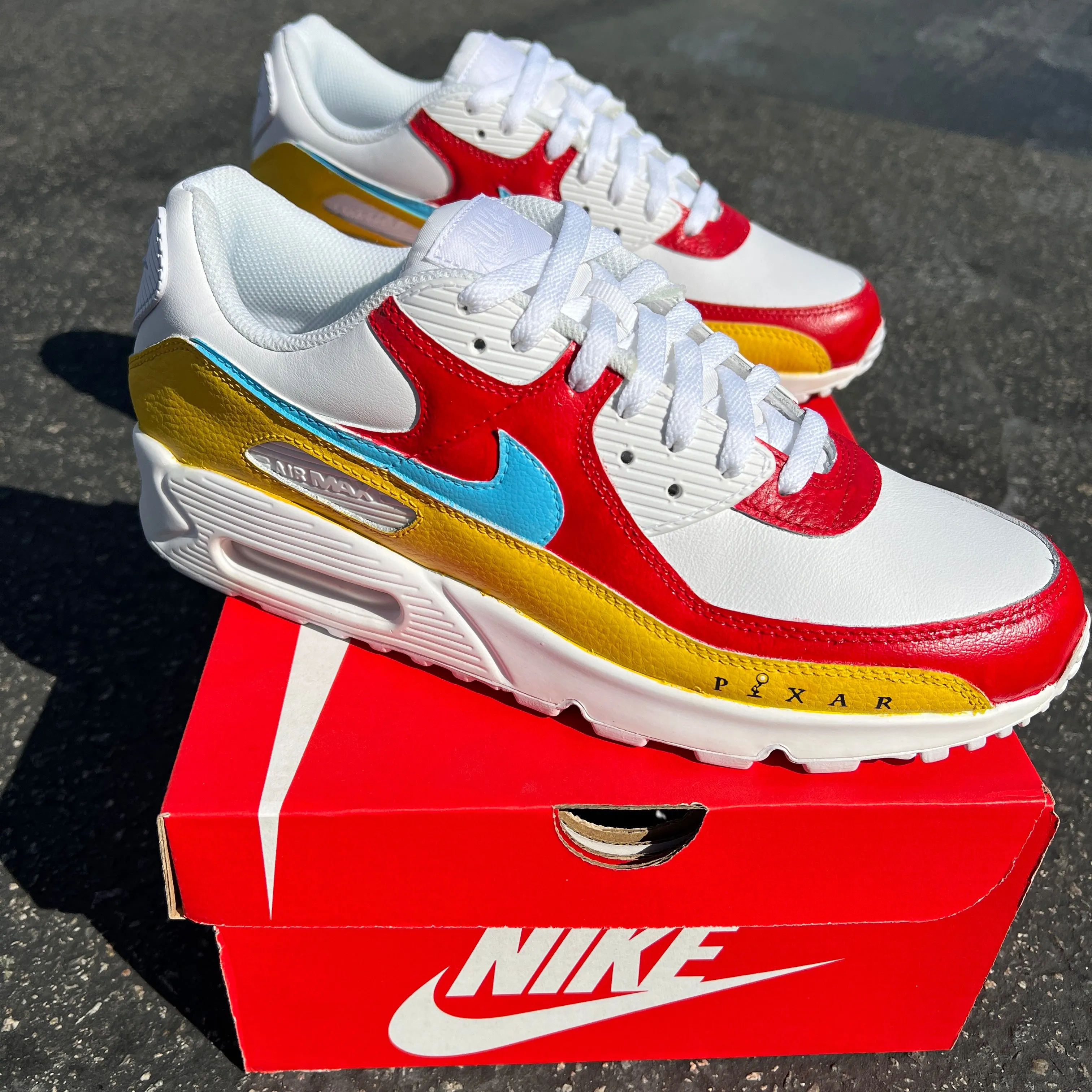 Custom Painted Pixar Nike Air Max 90 Sneakers