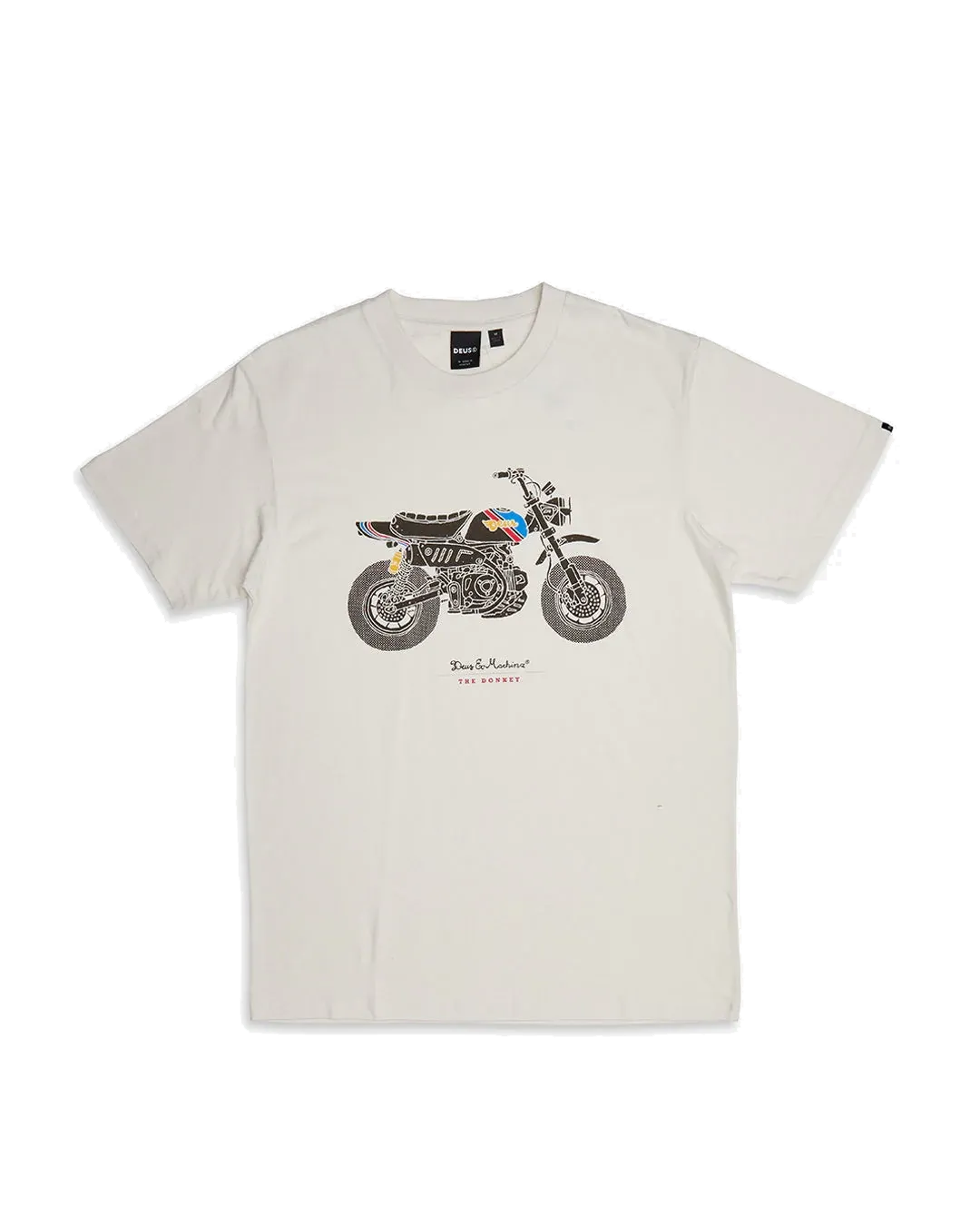 DEUS T-SHIRT MONKEY VINTAGE WHITE