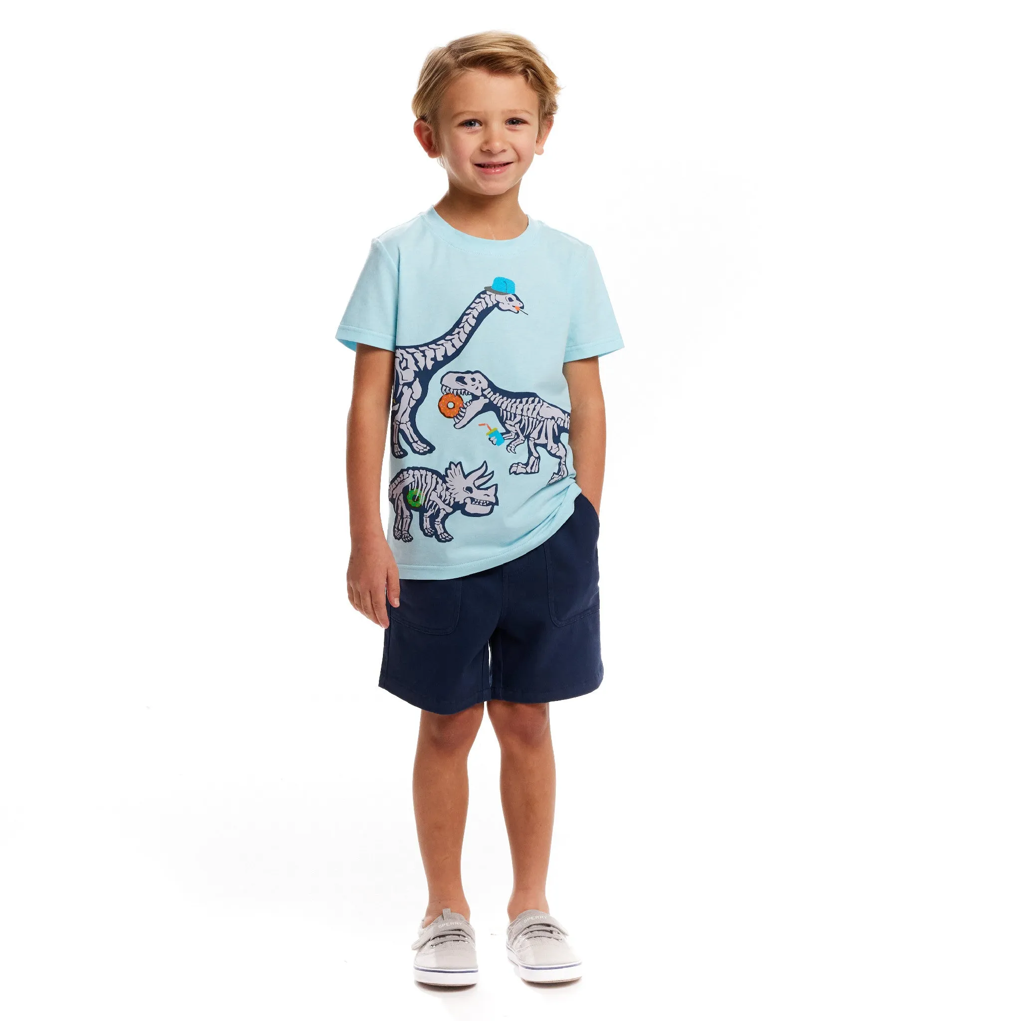 Dinosaur Snack Tee & Ripstop Shorts Set