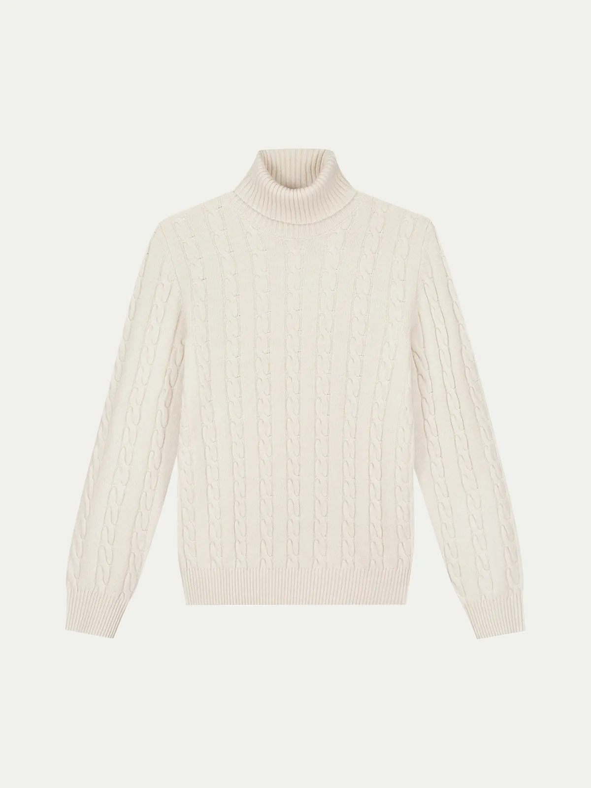 Dolcevita Cable Knit Sweater Ivory