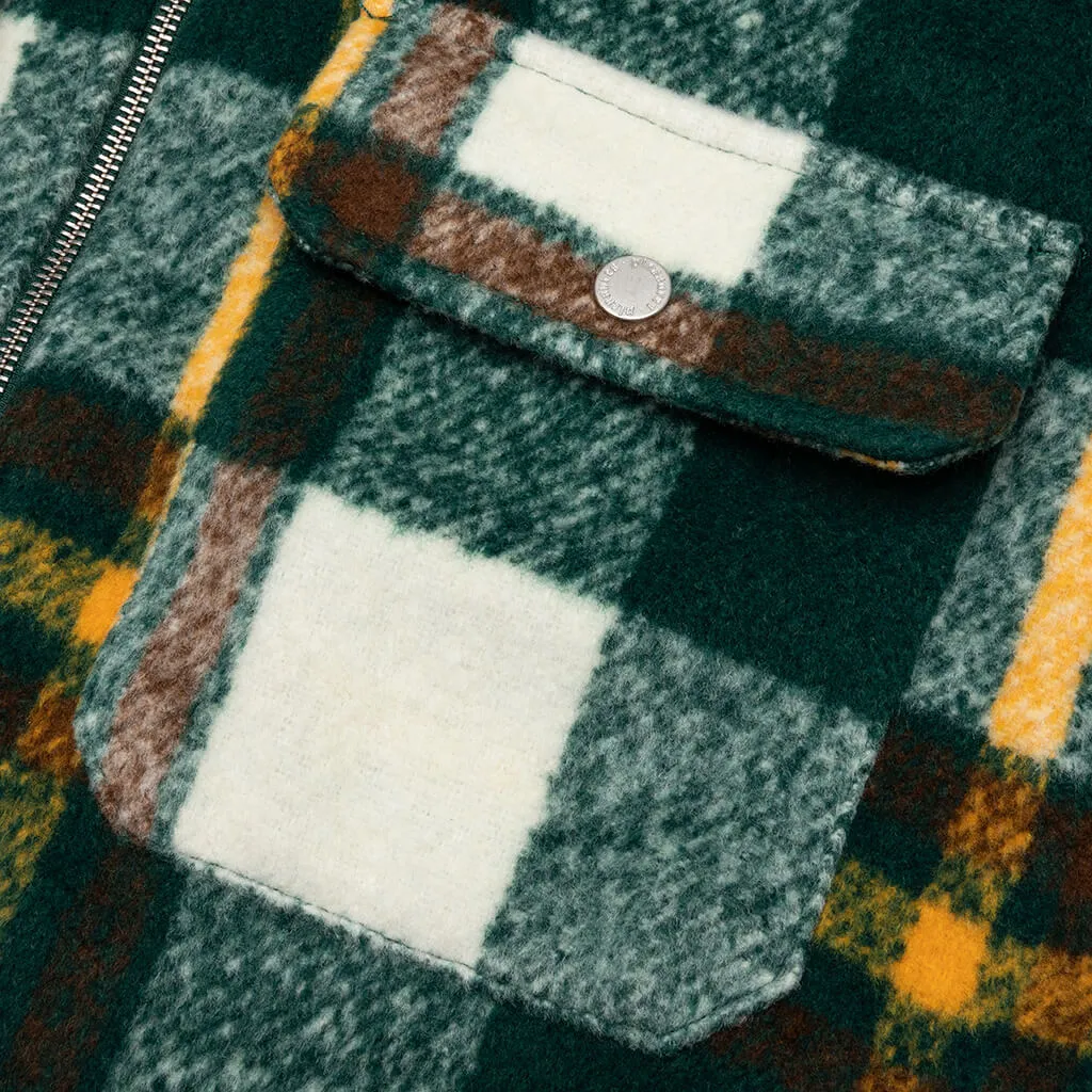 Folklore Plaid Work Jacket - Green