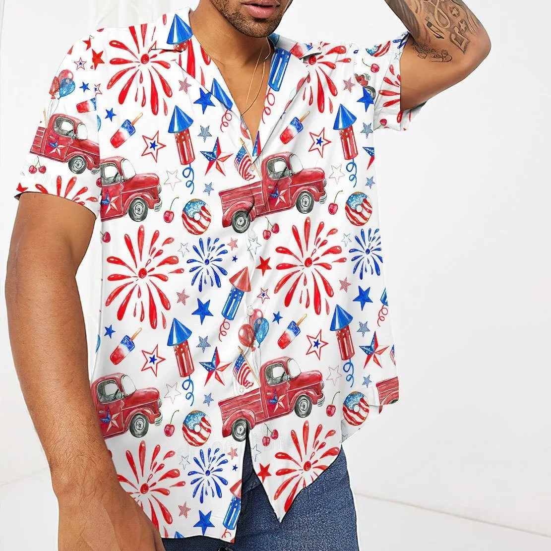 Gearhuman 3D 4th Of July Celebration Hawaii Shirt