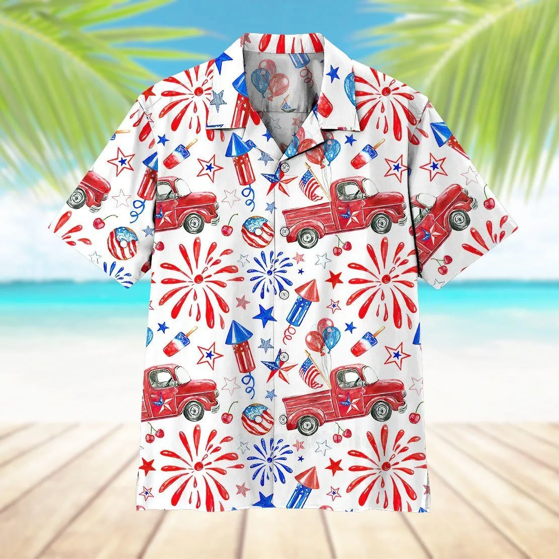 Gearhuman 3D 4th Of July Celebration Hawaii Shirt