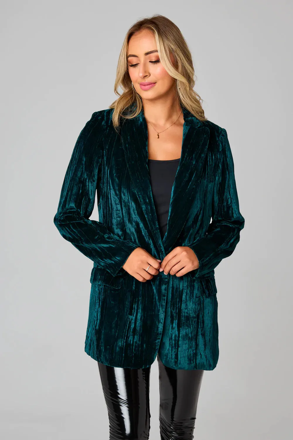 Heff Crushed Velvet Blazer