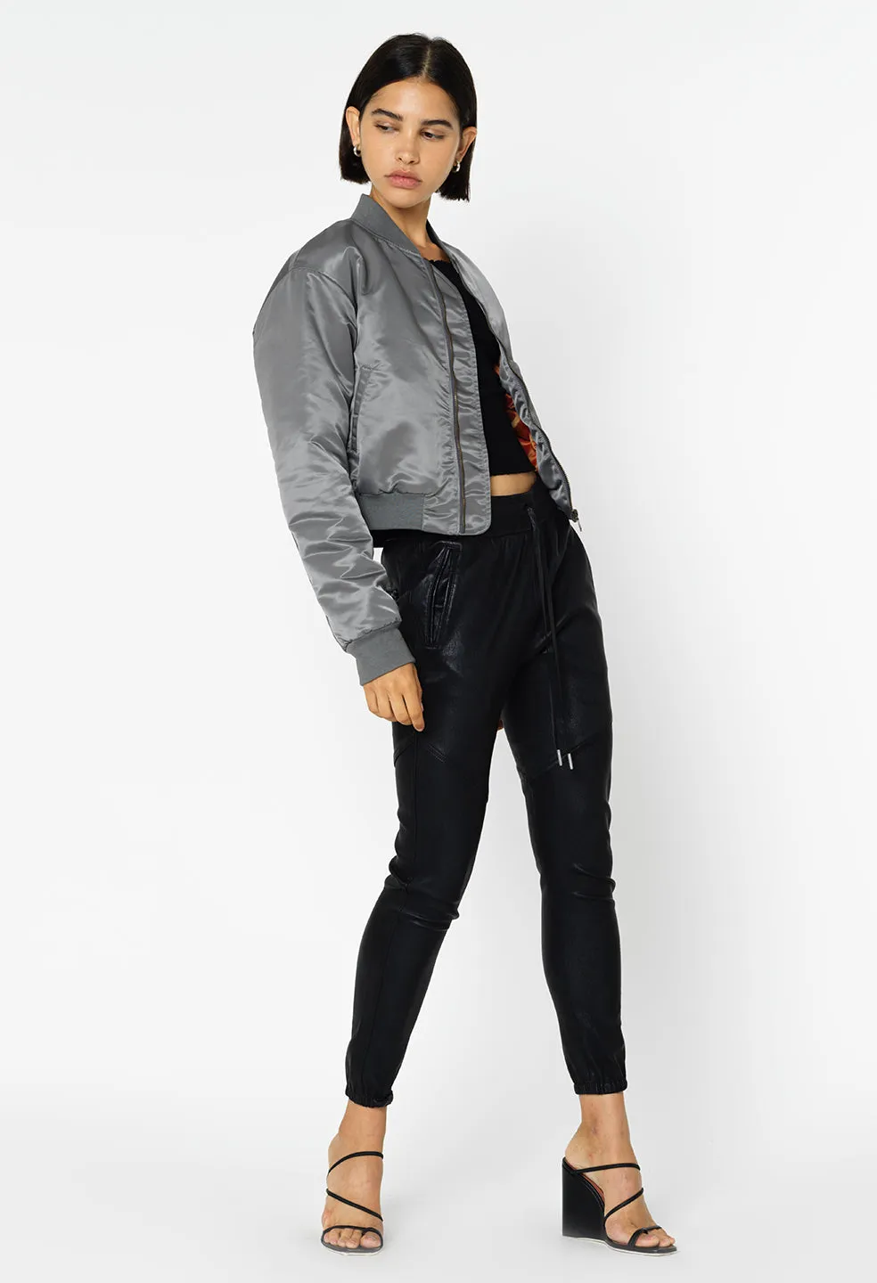 Hunter Cropped Bomber / Moon