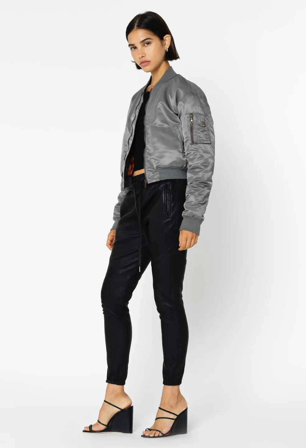 Hunter Cropped Bomber / Moon