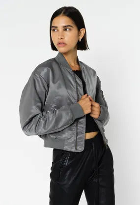 Hunter Cropped Bomber / Moon