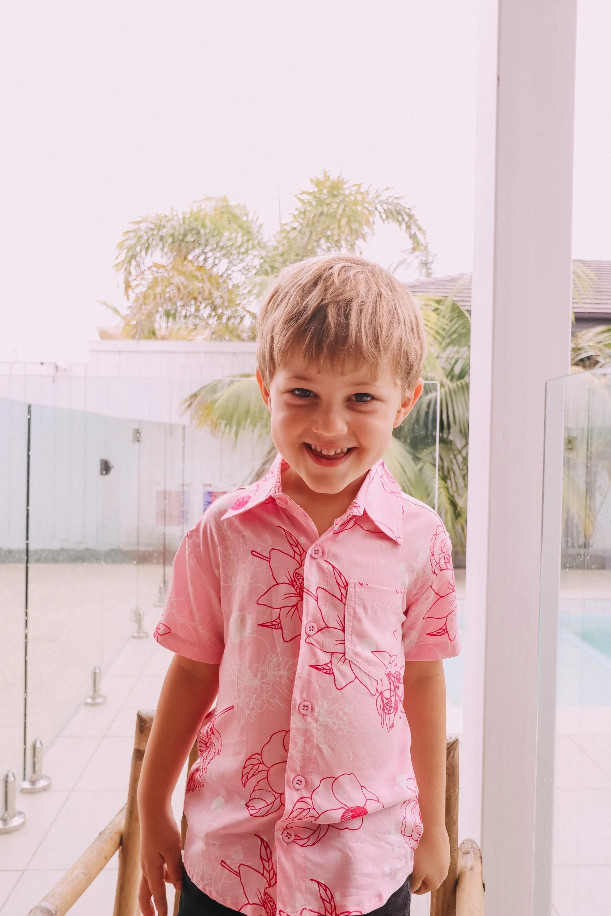 Kid's Button Up Shirt - Pretty in Pink