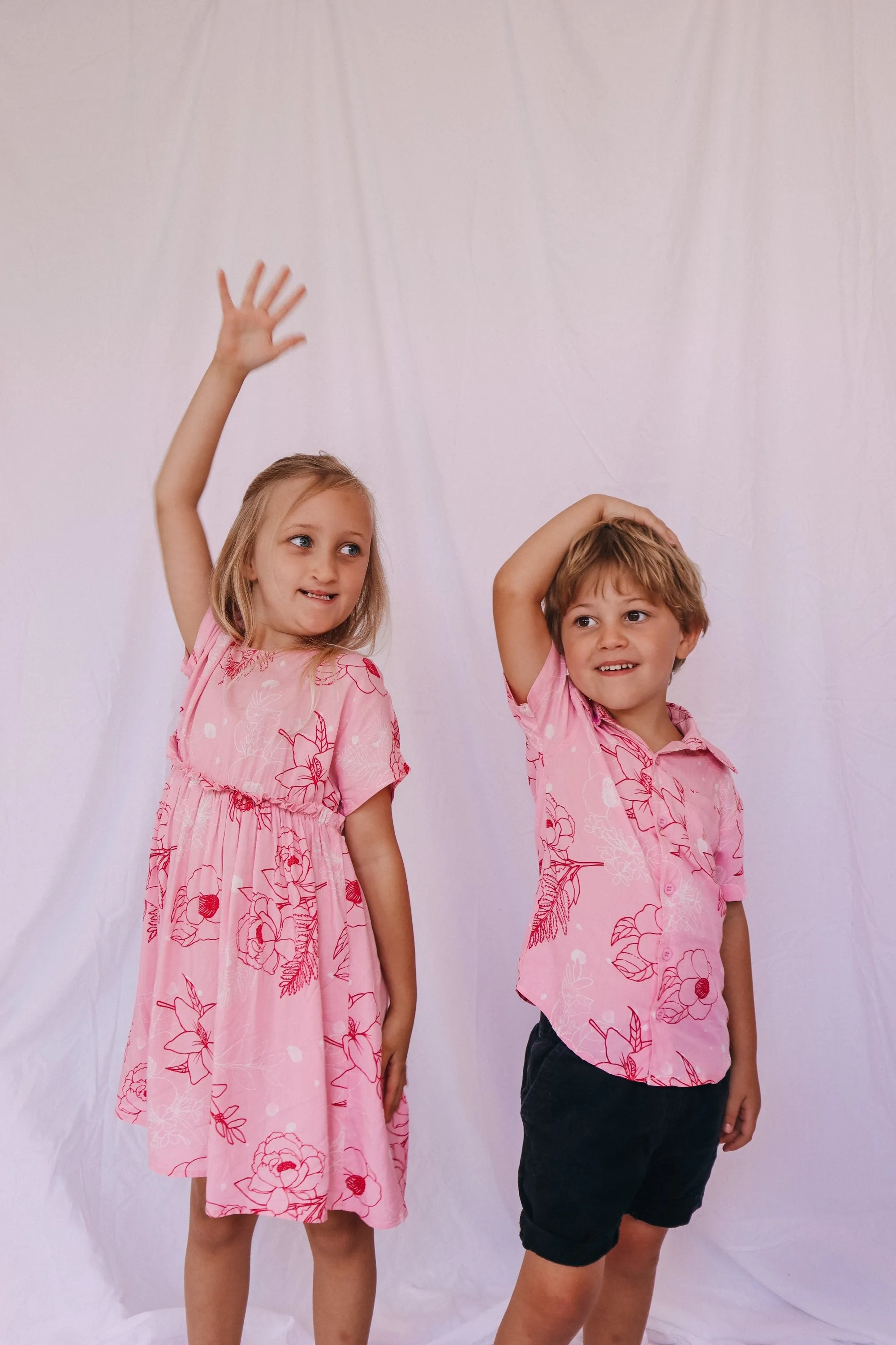 Kid's Button Up Shirt - Pretty in Pink