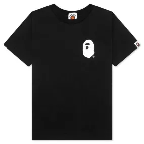 Kid's Colorful A Bathing Ape Logo Tee - Black