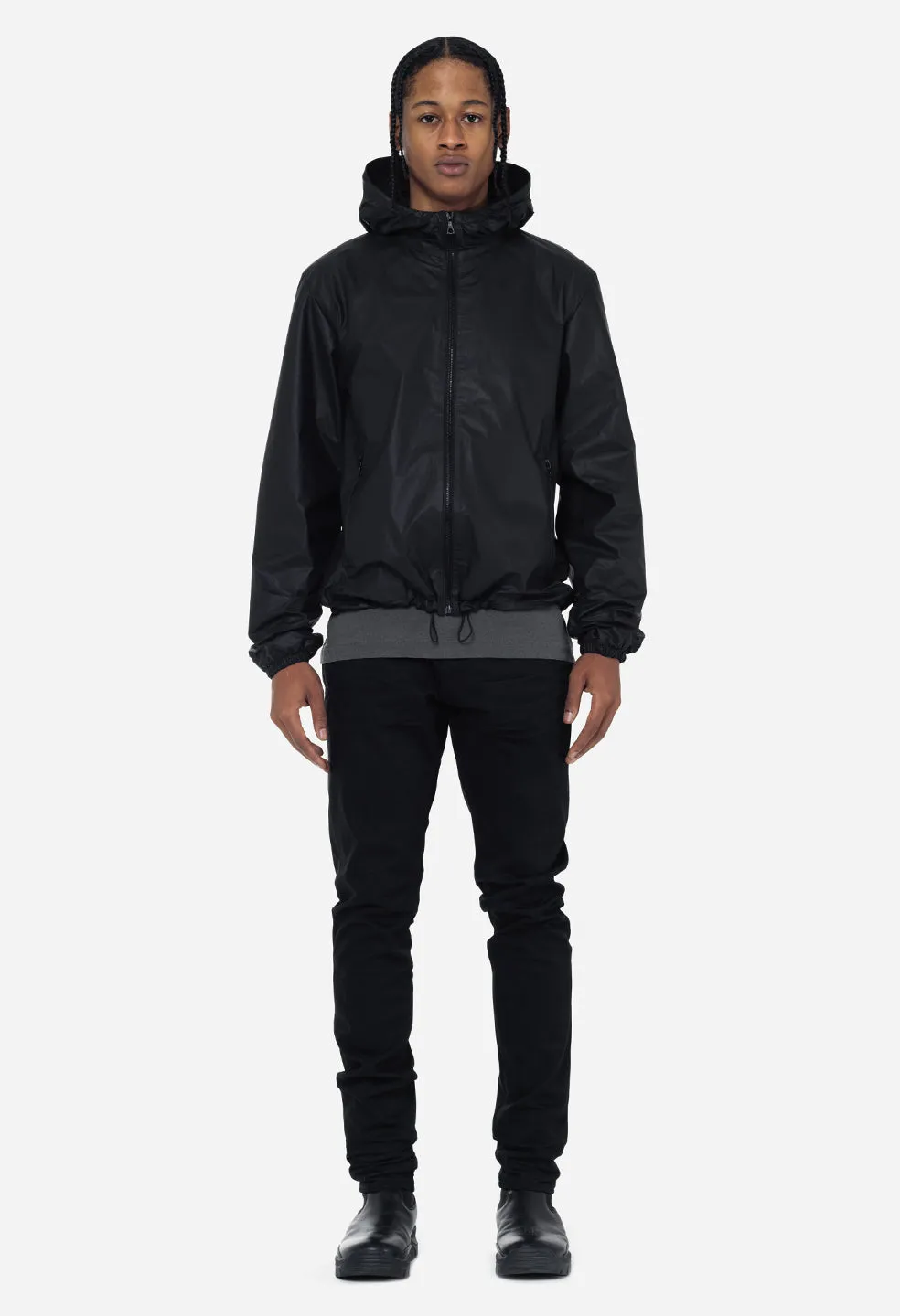 Leather Adapt Anorak / Black