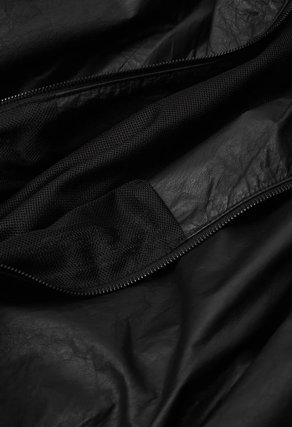 Leather Adapt Anorak / Black