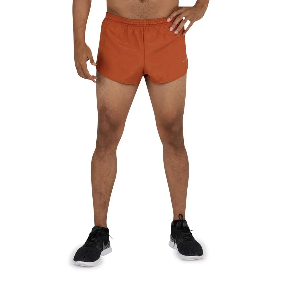 Men's 1" Elite Split Shorts- Burnt Orange