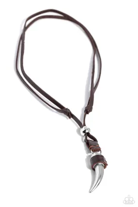 Paparazzi Show Your Claws Brown Mens Urban Necklace Unisex