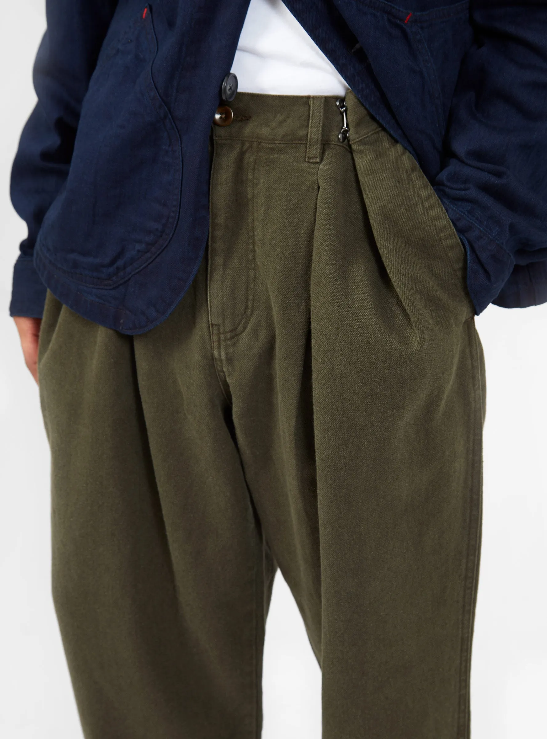 Pleated Hook Pant Olive