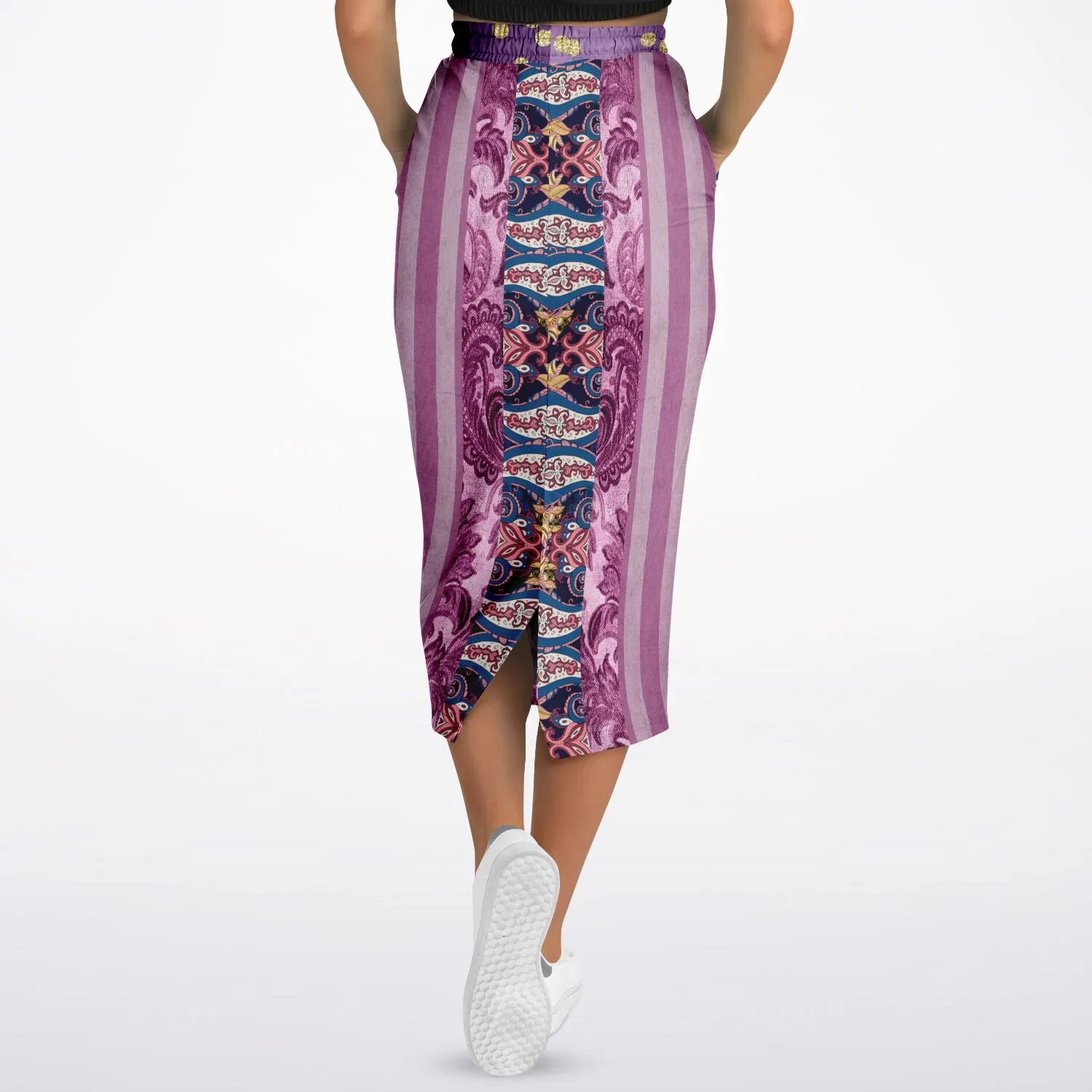 Purple Jamboree Eco-Poly Long Pocket Skirt