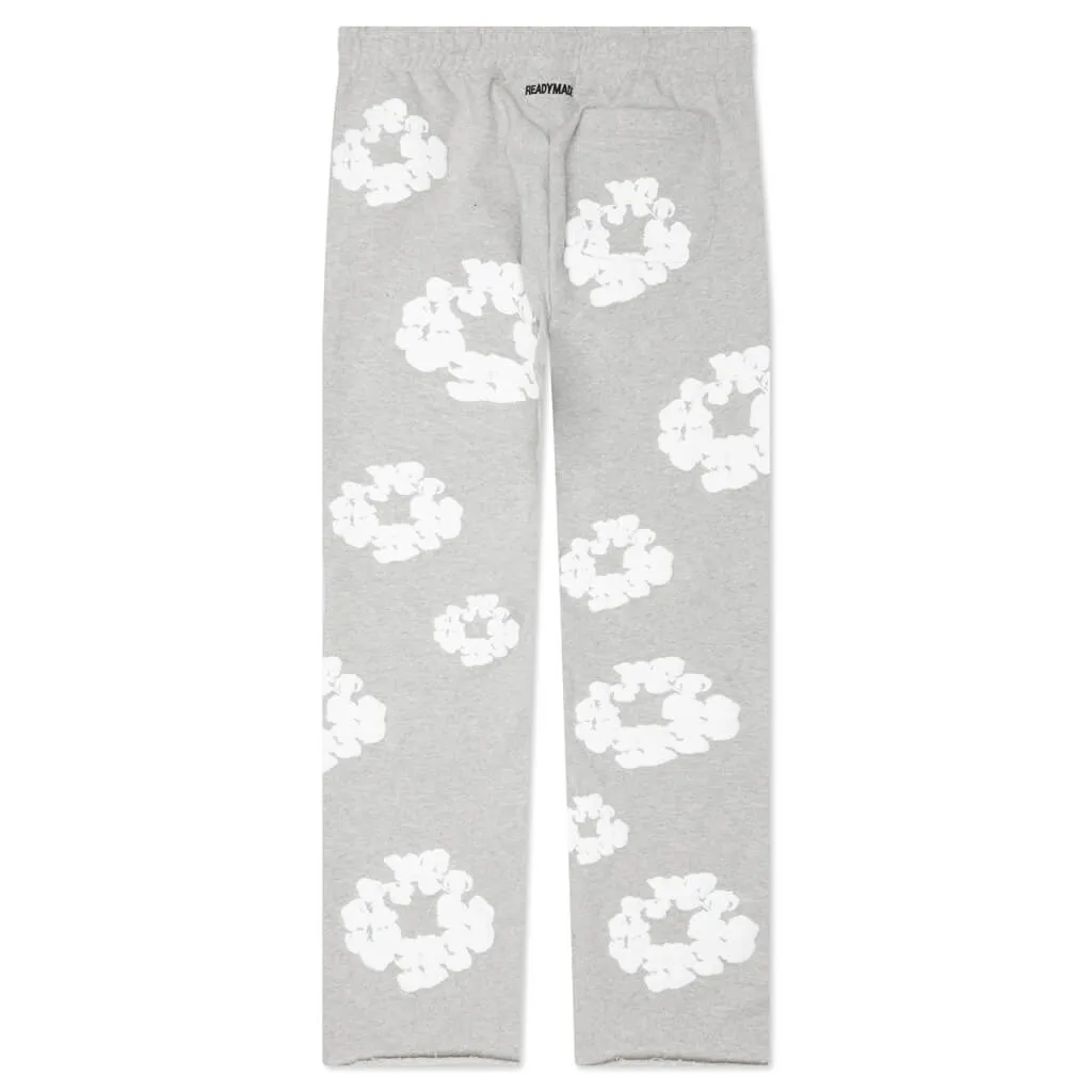 Grey ReadyMade x Denim Tears Flared Sweatpants with Cotton Wreath Design