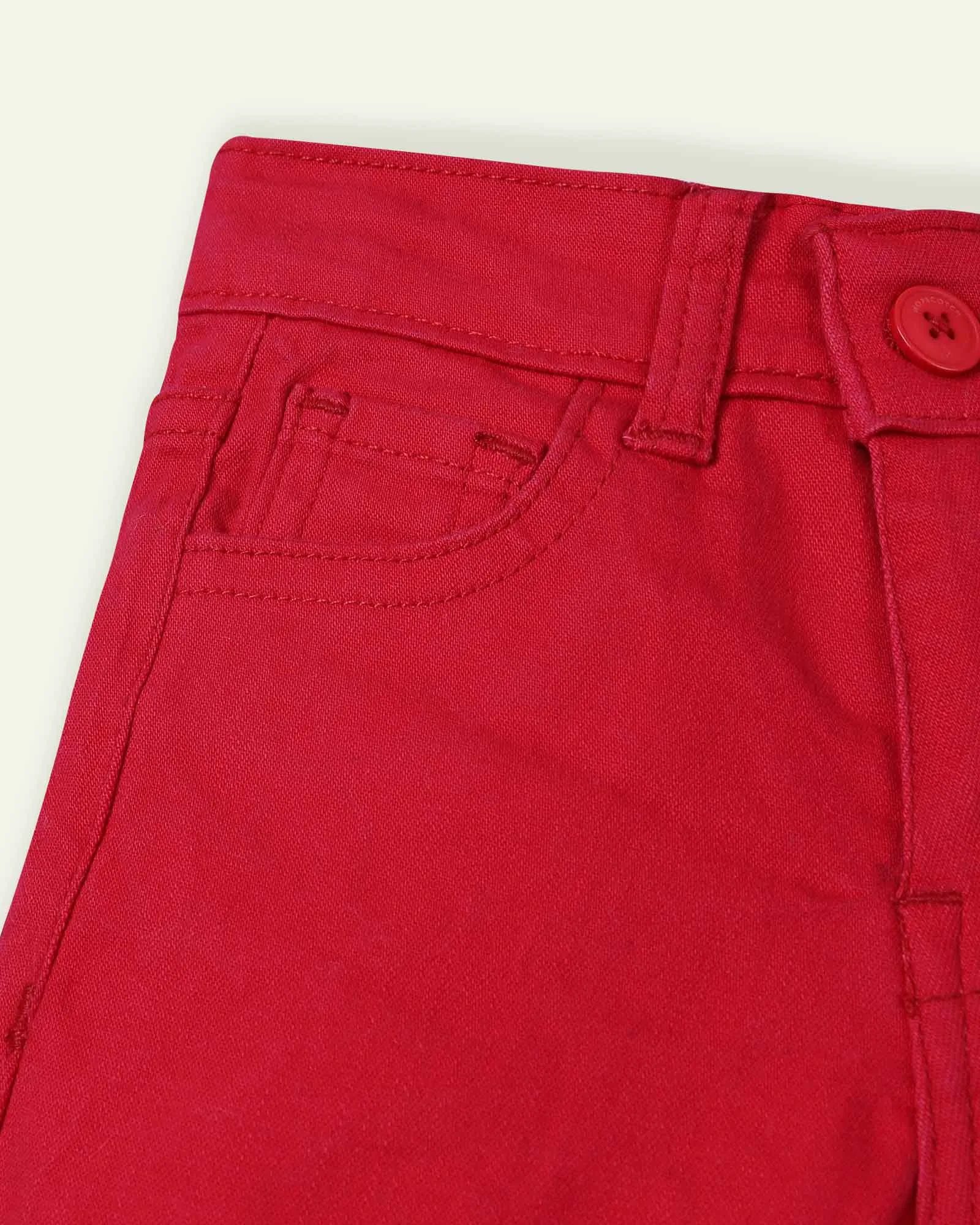 Red Twill Shorts