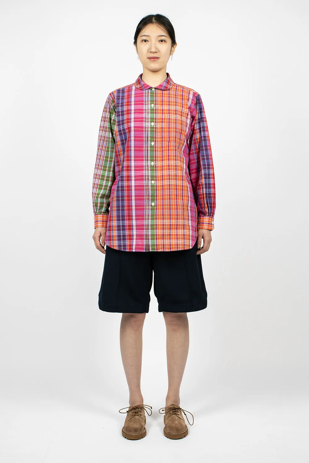 Rounded Collar Shirt Multi