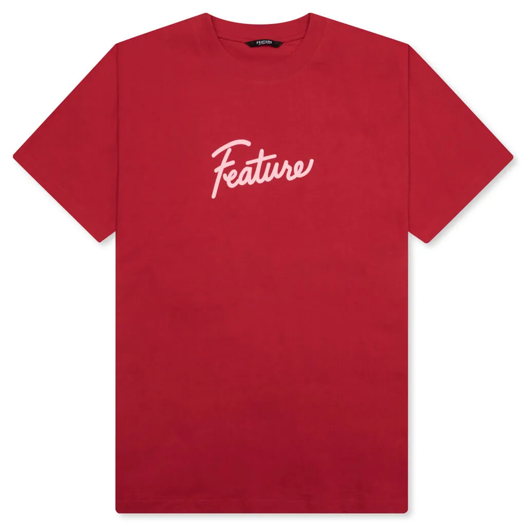 Script Tee - Savvy Red