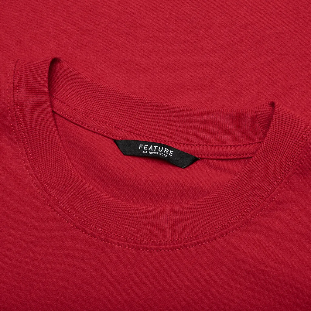 Script Tee - Savvy Red