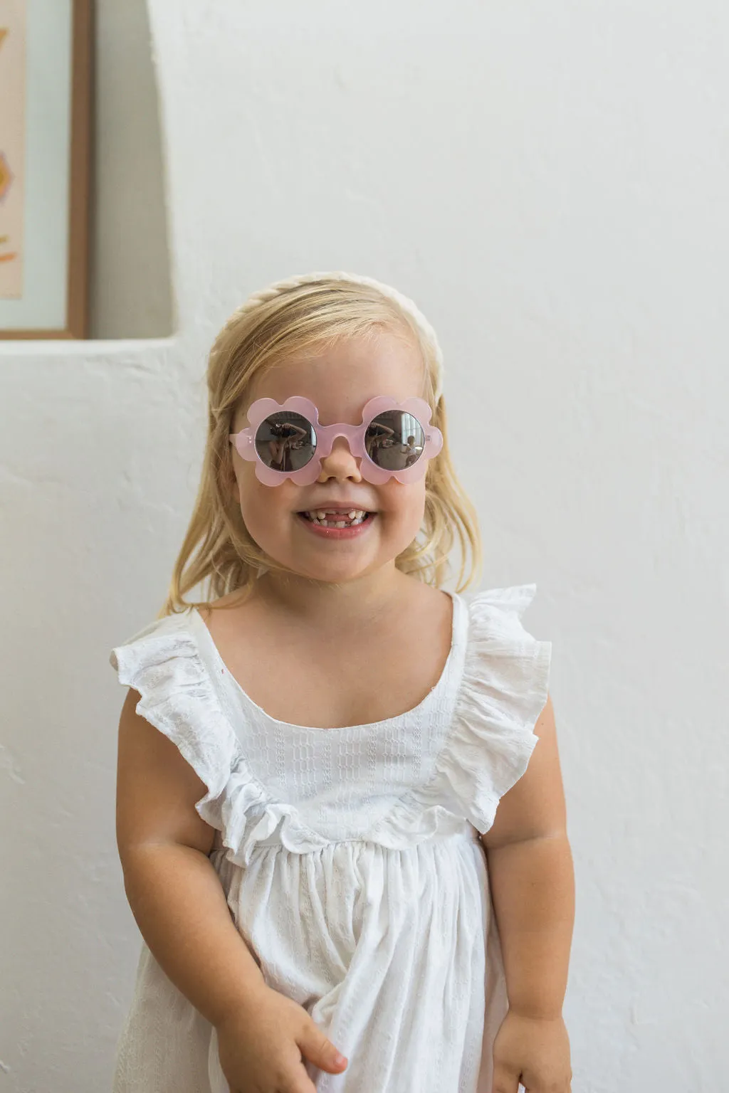 Soft Pink Flower Sunglasses