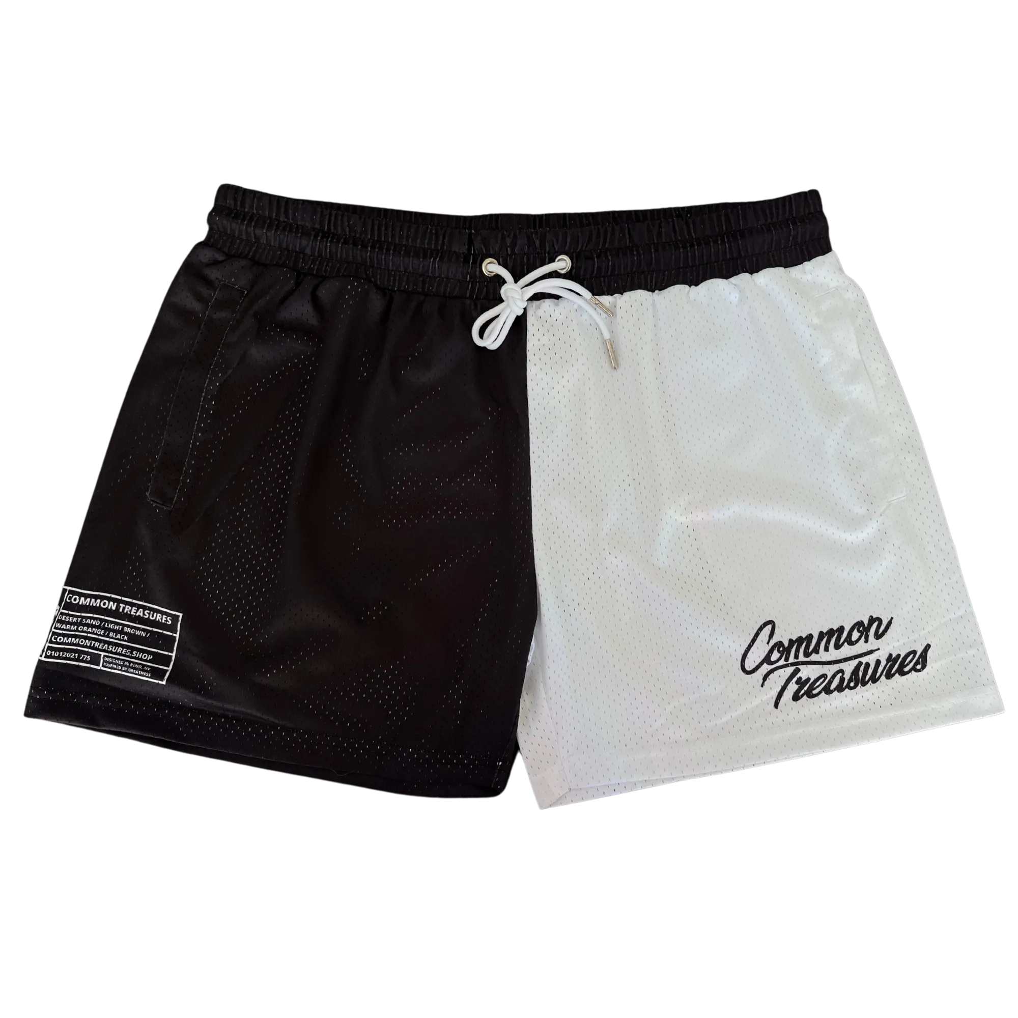 Split Black/White (5” Inseam) - Hoop Shorts