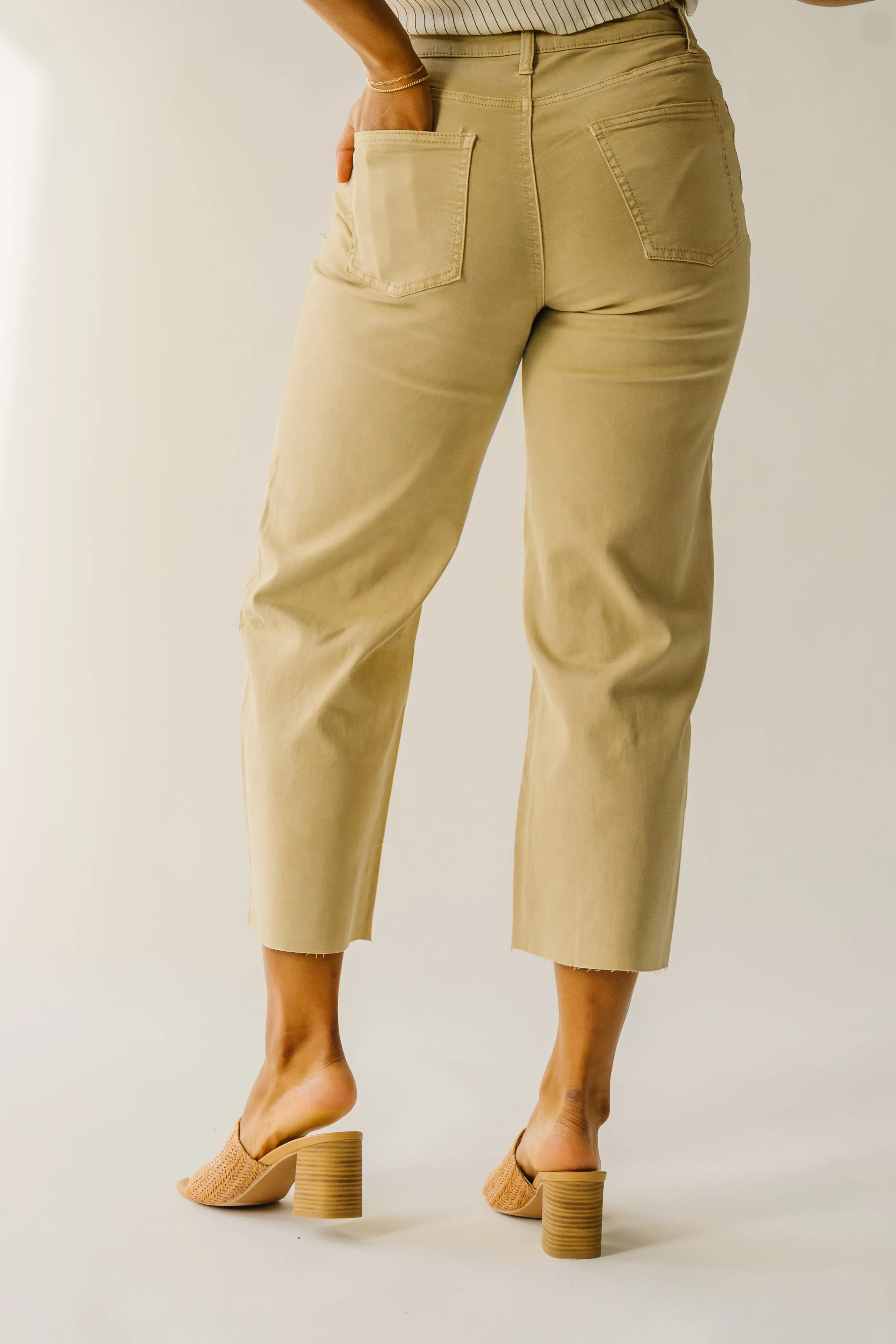 The Colbert Wide Leg Pant in Khaki