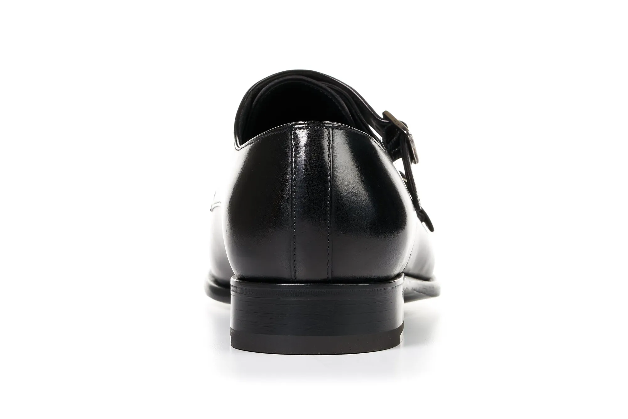 The Poitier Double Monk Strap - Nero