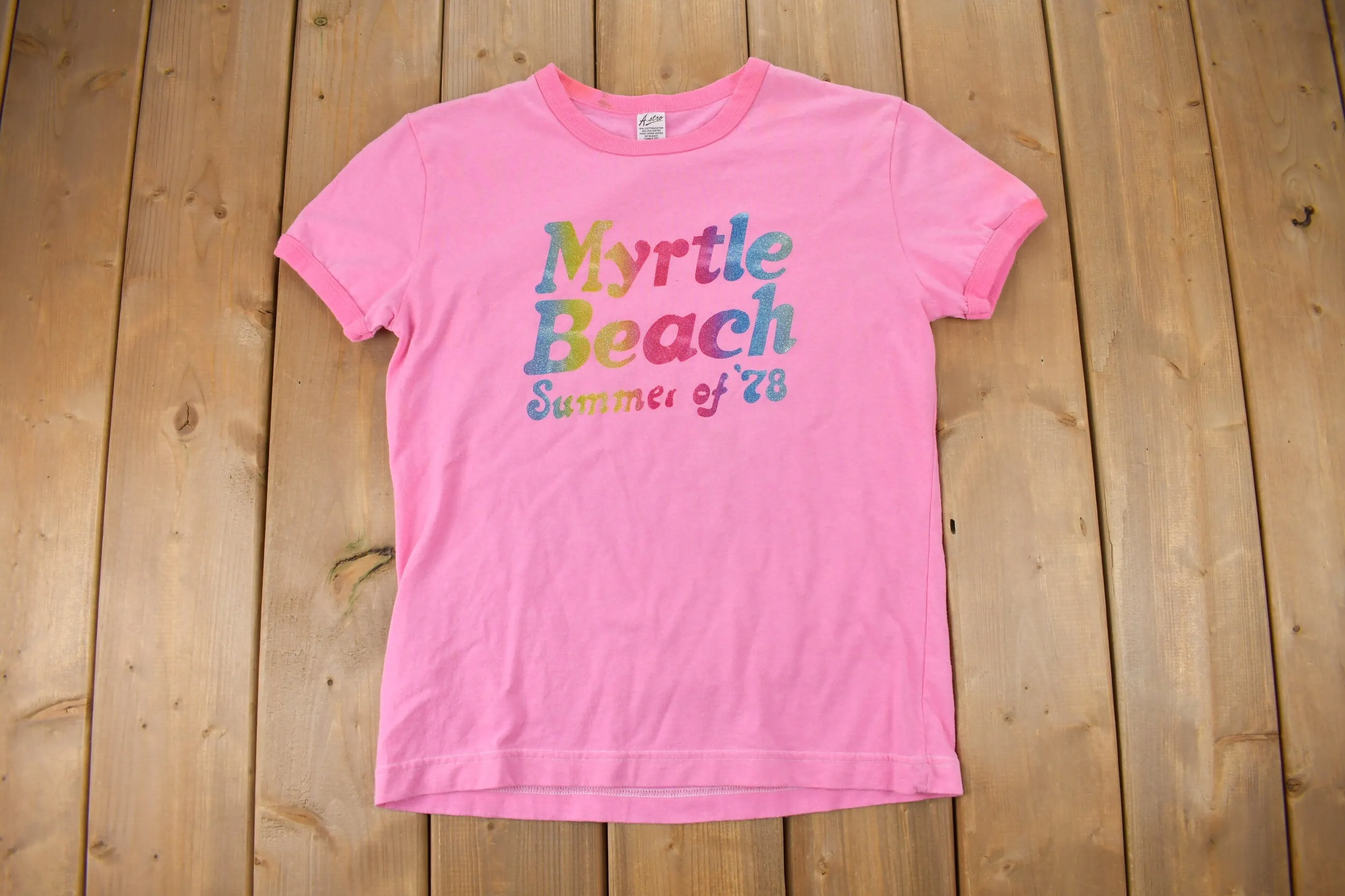 Vintage 1978 Myrtle Beach Summer Souvenir T Shirt / Streetwear / Made In Canada / Vacation Tee / Travel T Shirt