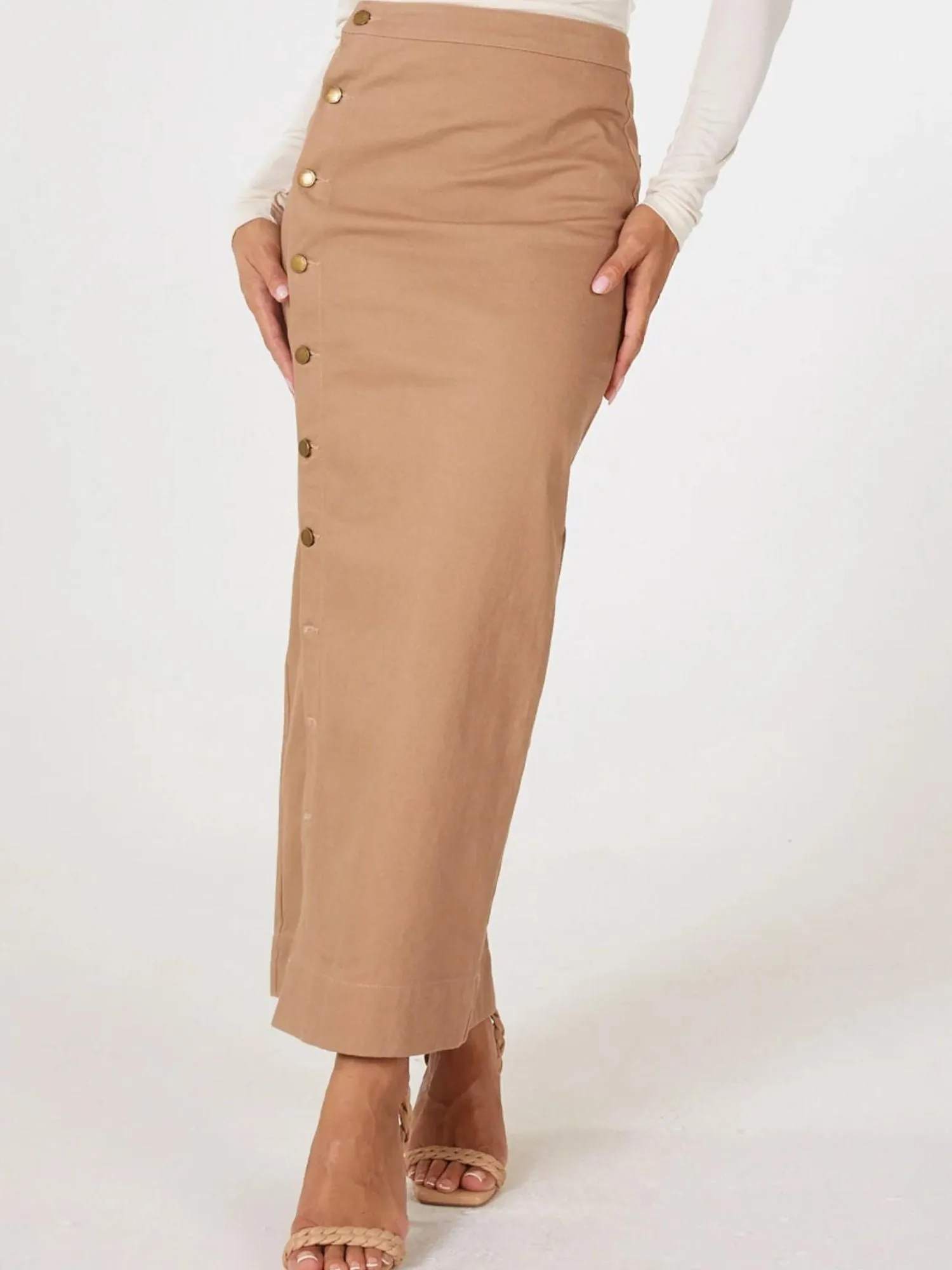 Viviana Midi Skirt | Mocha