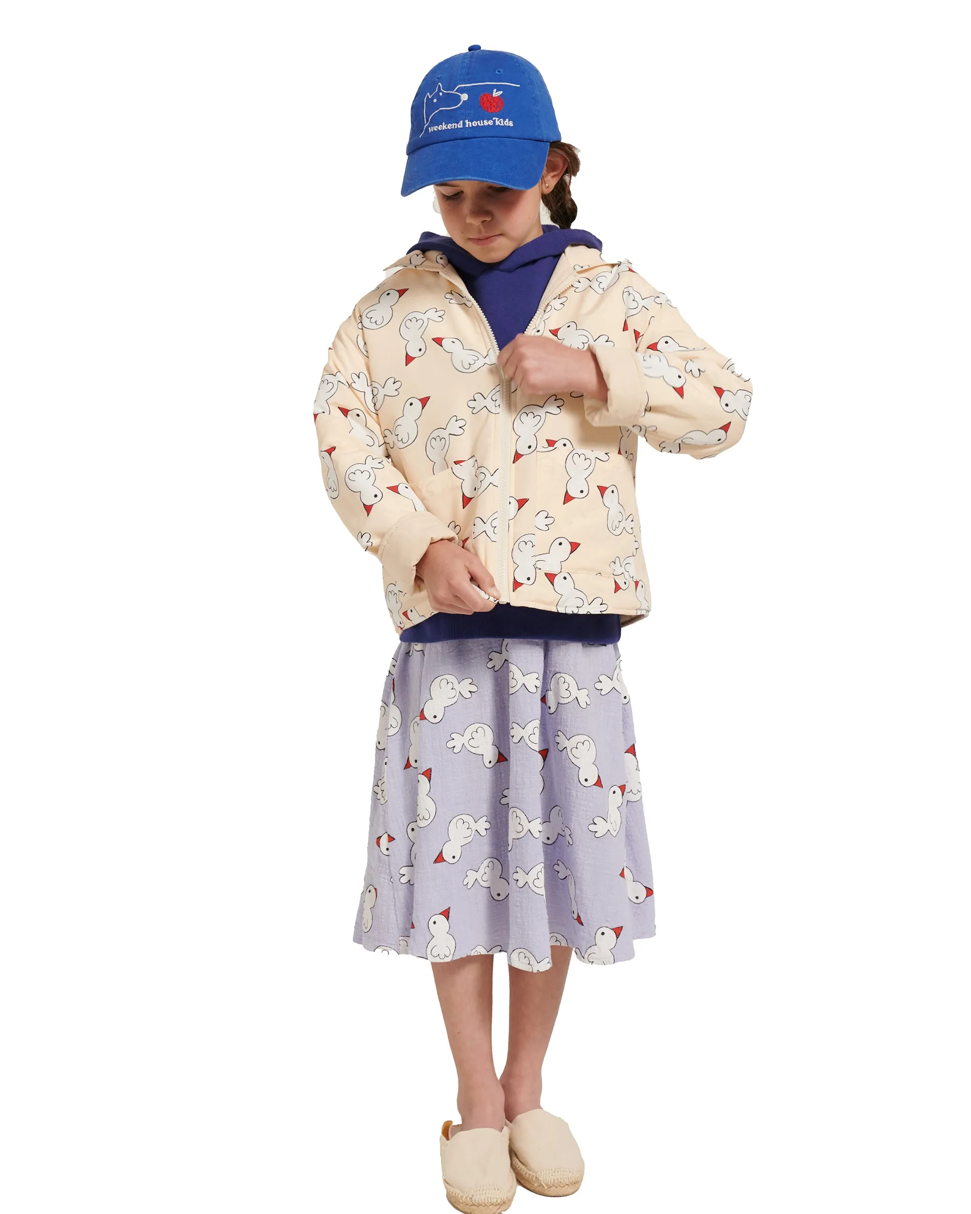 WEEKEND HOUSE KIDS Things I Like PIO PIO ALL OVER REVERSIBLE LIGHT PADDED JACKET