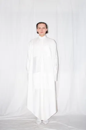 White Elongated Cloak Shirt