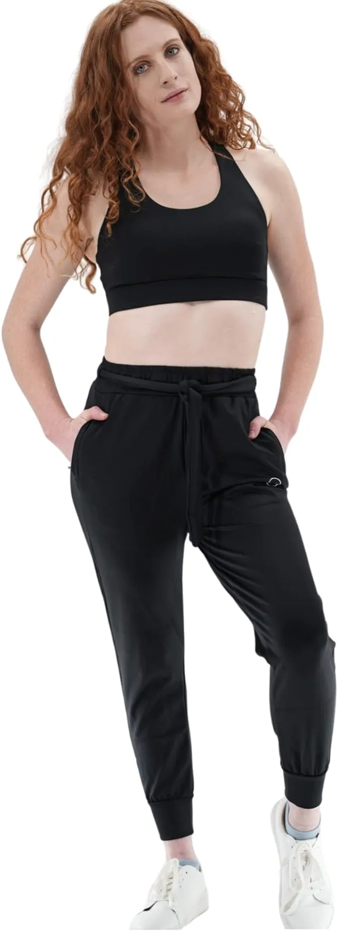 Women's Gym Jogger Pants and Bra Causal Wear Suit Set, Extra Slim Fit - Black